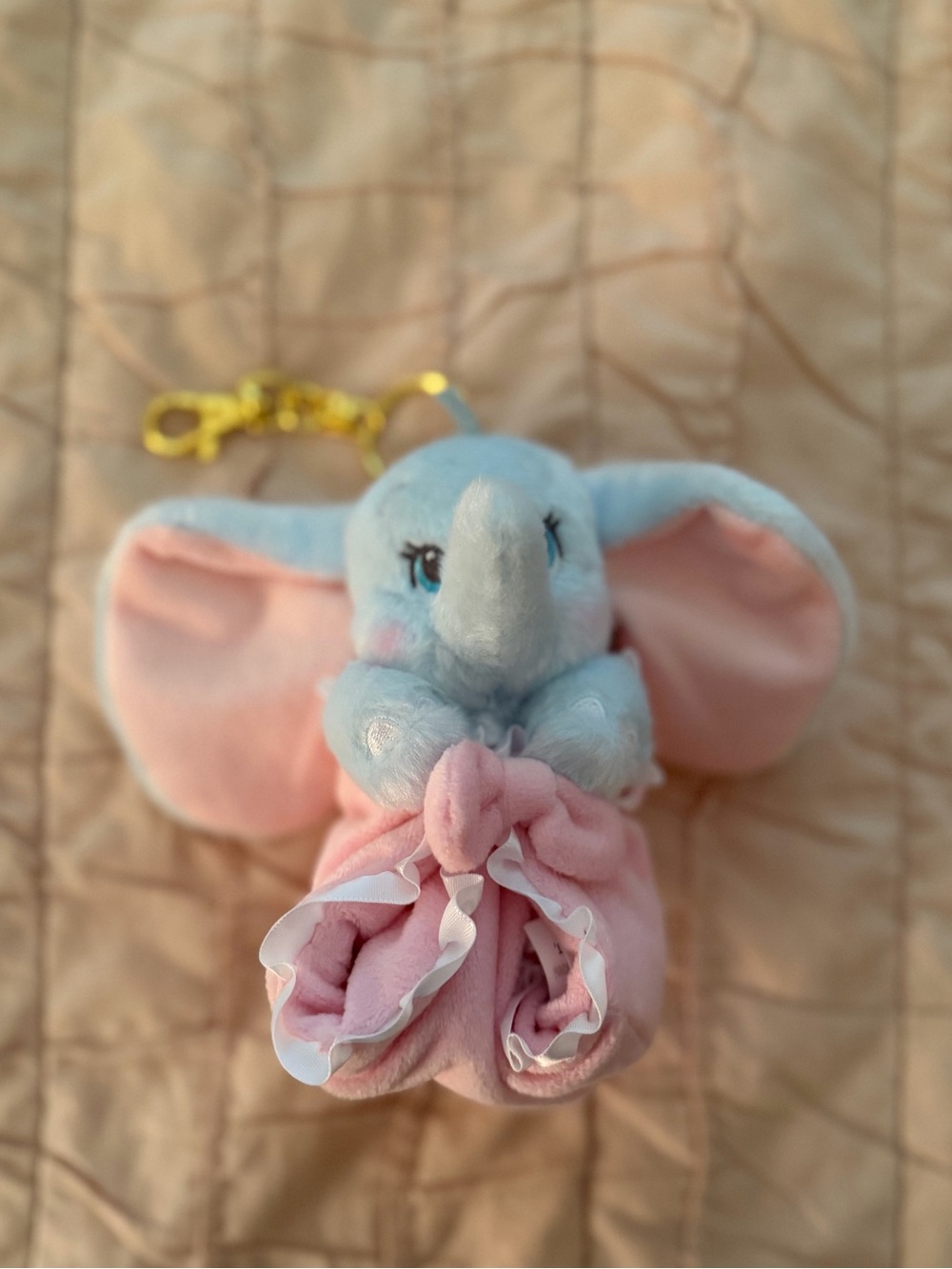 Dumbo Baby Blanket Plush Keychain  Disney Store Japan|